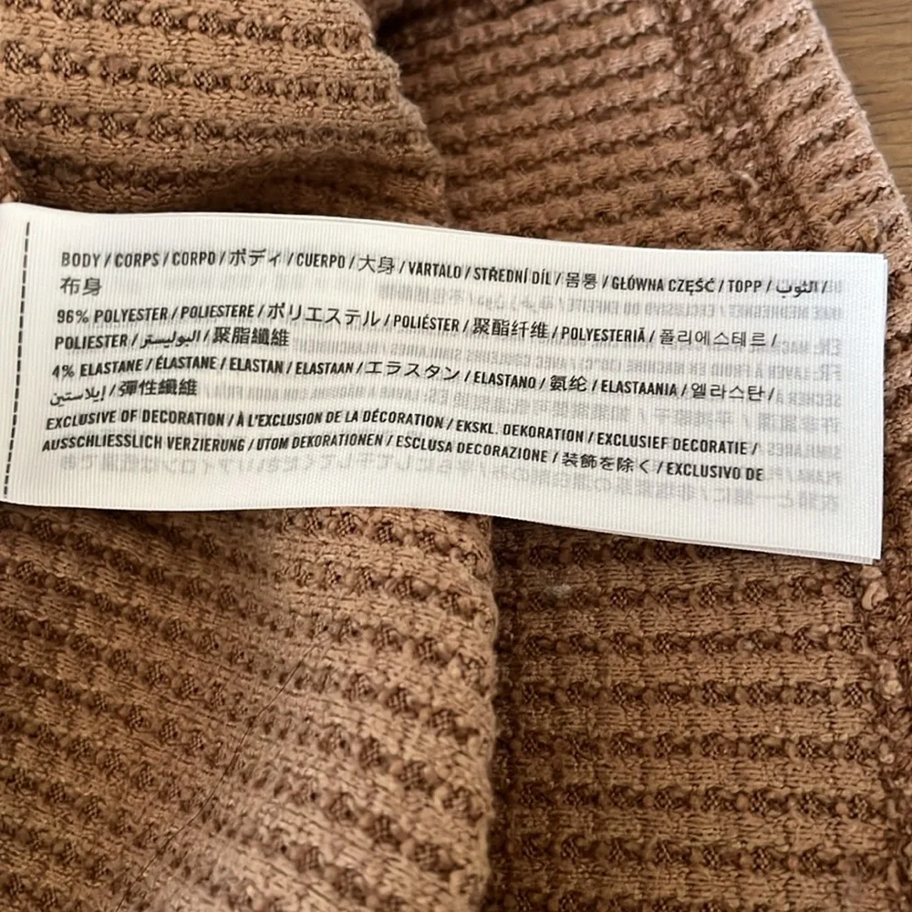 Abercrombie, waffle knit long sleeve, tan, size small - Picture 3 of 7